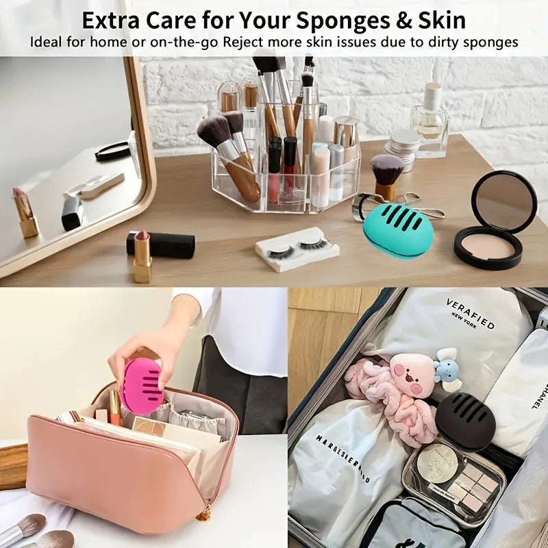 Portable Makeup Sponge Storage Box